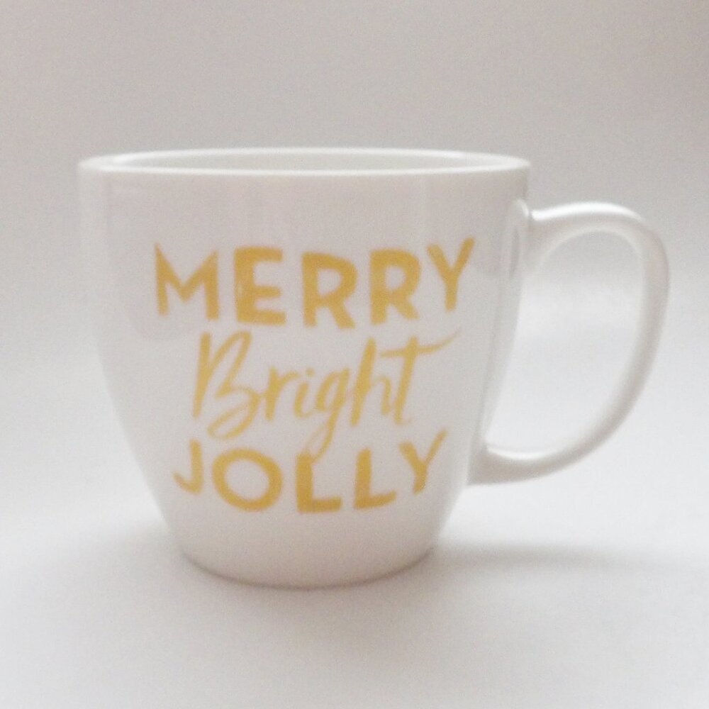 Starbucks 2016 Christmas Coffee Mug MERRY BRIGHT JOLLY Large 20 Oz. Size